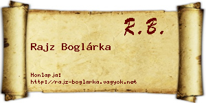 Rajz Boglárka névjegykártya